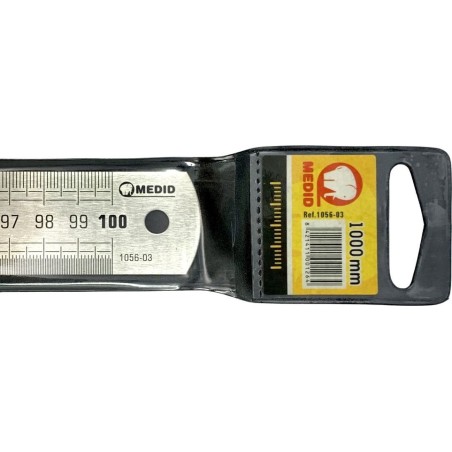 Medid Halbstarres, mattes Lineal aus Edelstahl 1000 x 30 x 0,8 mm INOX