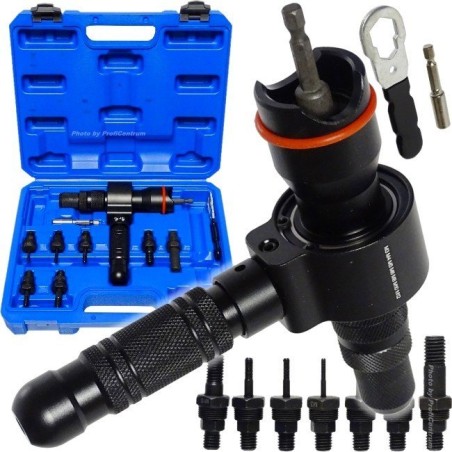 Silver SILVER Nietzange für Nietmuttern, Adapter für Akkuschrauber, 13-teilig, 3-in-1