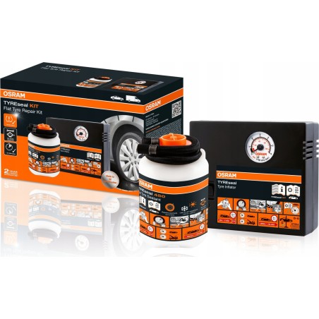 Osram TYREseal KIT OTSK4 – Autokompressor mit elektrischer Pumpe und Reifendichtmittel