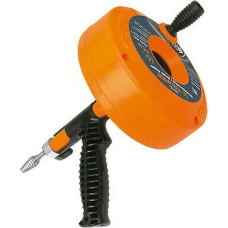 Truper® Stahlseil zur Reinigung von Abwasserrohren mit Stahltrommel. Länge 7,6 m Truper®