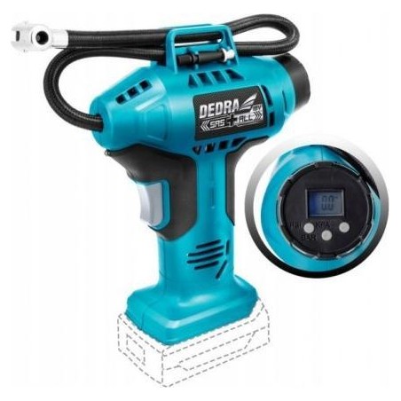 Dedra Autokompressor – Pistolenkompressor 11 bar, 18 V, LCD