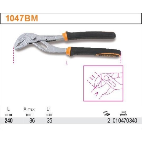 Beta Tools Verstellbare Zange Beta Quality 1047BM