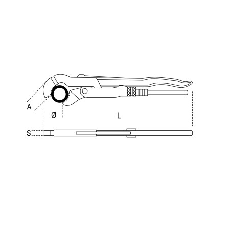 Beta Tools Rohrzange 250 mm 1/2" Gas (003780025)