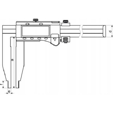 Gimex Digital-Messschieber 500, 20 mm, 3V/ABS/Datum, Backen 100 mm, einseitig