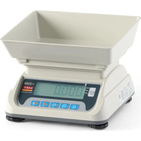 TEM Küchenwaage mit Eichzulassung M LCD RS232 ECO+ 15 kg / 5 g Küchenwaage mit Eichzulassung M LCD RS232 ECO+ 15 k