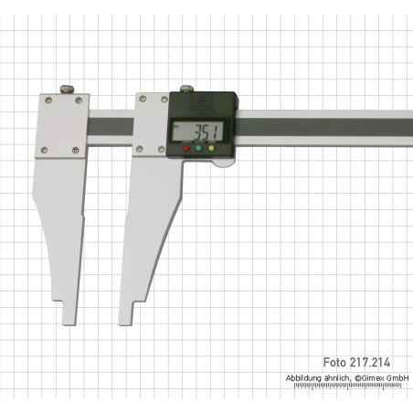 Gimex DIGITALER MESSSTOCK 1000 40 1,5 V BEWEGLICHE BACKEN 150 ALUMINIUM