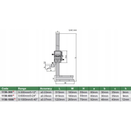 Insize DIGITALES HÖHENMESSGERÄT 0–600 mm