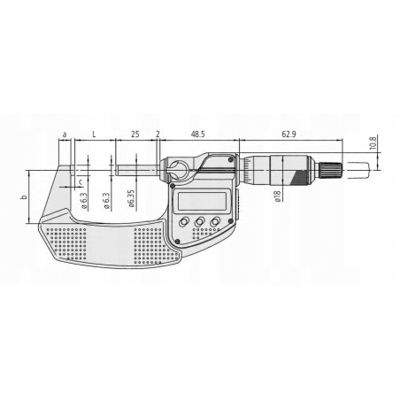 DIGITALES MIKROMETER 0–25 IP65