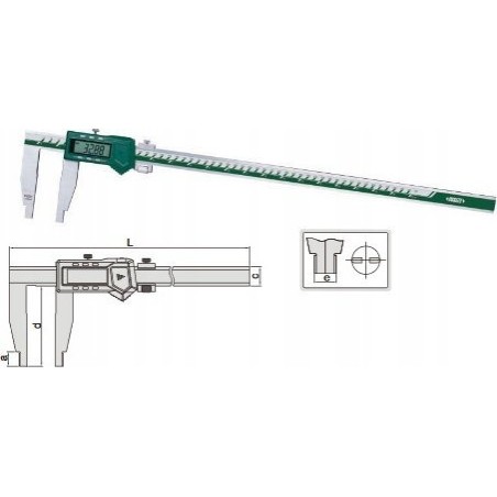 Insize Digital-Messschieber 1000 40 3V/ABS/Datum Backen 150 1-seitig