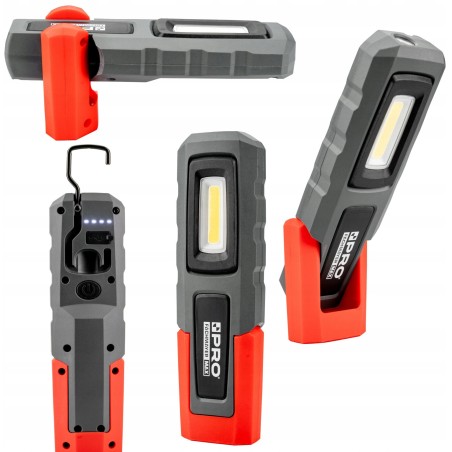 LED-Werkstattlampe mit Akku. 600 lm + 200 lm