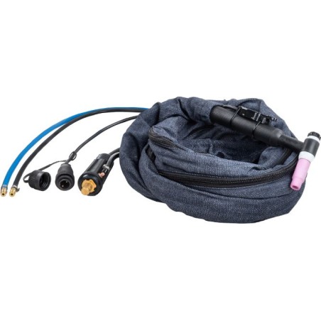 Stamos TIG-Schweißbrennerhalter mit 4 m langem Kabel und Zubehör, 350 A. TIG-Brennerkabel, 4 m lang.