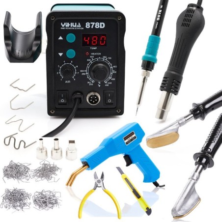 Kunststoffschweißgerät Schweißmaschine 878D Heftgerät Heftklammern Kunststoffbügeleisen