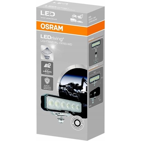 OSRAM LEDriving WL VX150-WD Arbeitsscheinwerfer, 12/24 V, 1500 lm, 6000 K, Zulassung: R10