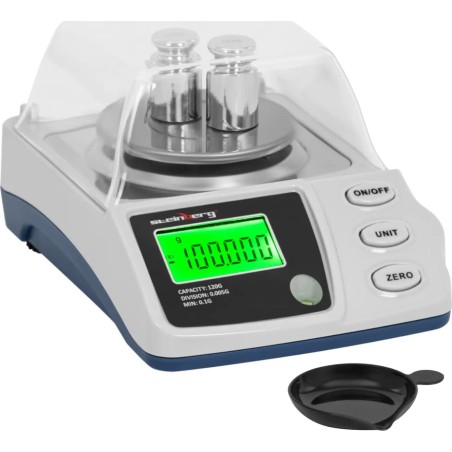 Präzisions-Laborwaage mit Schutzhaube 0,1–120 g / 0,005 g Präzisions-Laborwaage mit Schutzhaube 0,1–120 g / 0,005 g