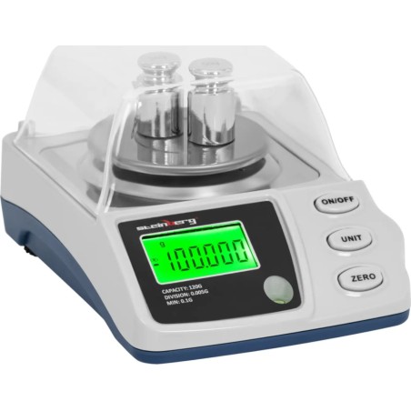 Präzisions-Laborwaage mit Schutzhaube 0,1–120 g / 0,005 g Präzisions-Laborwaage mit Schutzhaube 0,1–120 g / 0,005 g