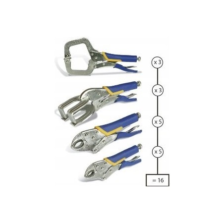 Sourcing-Set mit Universal-Befestigungszangen, 16-teilig, GYS