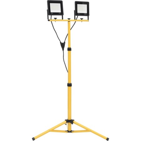 vidaXL LED-Scheinwerfer mit Stativ, 2×50 W, kaltweißes Licht