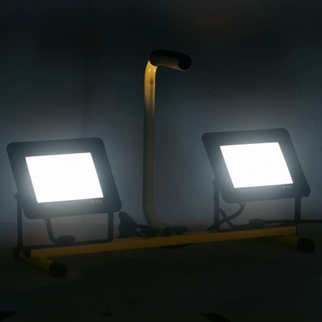 vidaXL LED-Strahler mit Halterung, 2×50 W, kaltweißes Licht