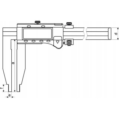 Gimex Messschieber 300 digital 3V/Datum Backen 90 1-seitig