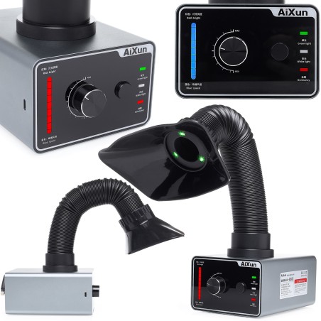 Absaugvorrichtung für Lötdämpfe, Aixun-Absauggerät, LED-Beleuchtung, USB-C