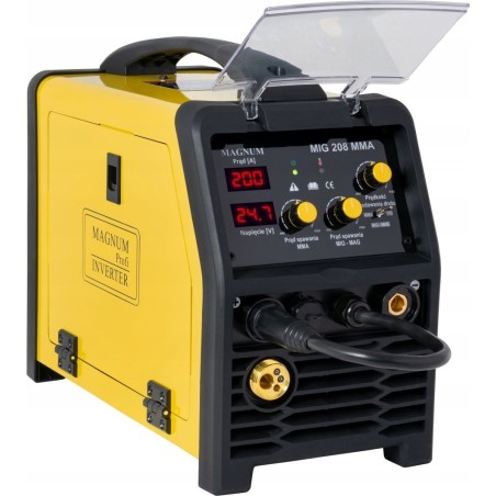 Magnum SEMI-AUTOMATIC Schweißgerät MIG-208 MMA 230 V 200 A/60 %, MB15/3, MMAR, GP50, D100/D200