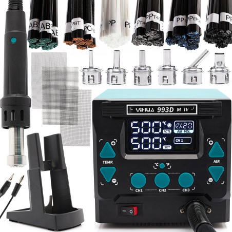 Lötstation und Heißluft-Kunststoffschweißgerät Yihua 993DM-IV