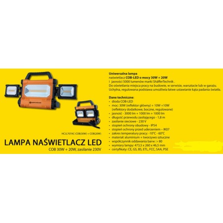 KT HC COB-Scheinwerfer 30 W + 2 W 230 V KTHCJL707AC-COB+COB