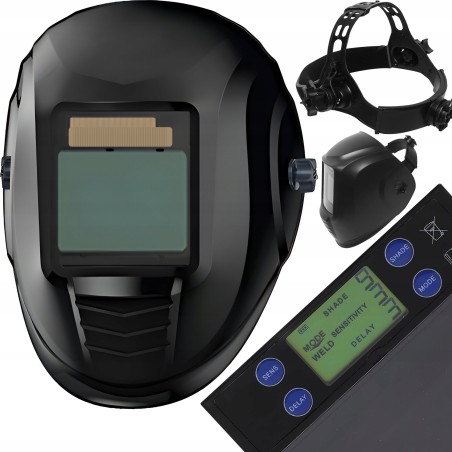 Selbstverdunkelnde Schweißermaske mit regulierbarem Filter, Solar-Akku/CR2450-Akku BLADE