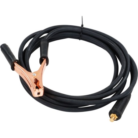 Stamos Massekabel mit Klemme für Schweißgeräte und Plasmaschneider, Länge 4 m Massekabel mit Klemme für Schweißgeräte