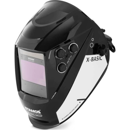 Stamos Germany Automatischer Schweißhelm mit Schleiffunktion und farbigem Sichtfeld X-BASIC Automatischer Schweißhelm