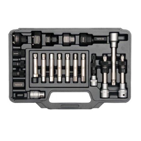 Yato 22-teiliges Schraubenschlüsselset für Lichtmaschinen mit Kupplung YT-04211