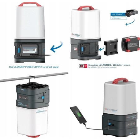 Scangrip Akku-Arbeitsleuchte AREA10 CONNECT, 10.000 lm CAS, Scangrip