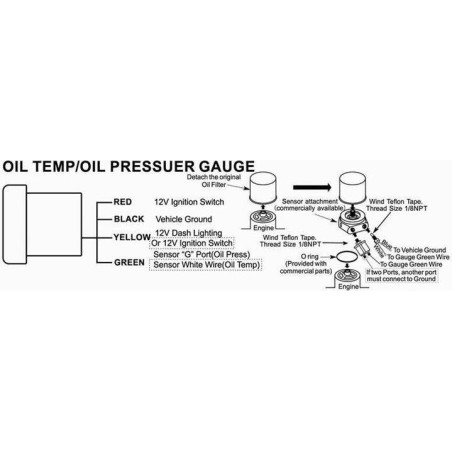 ADDCO Öldruckanzeige ADDCO + Sensor