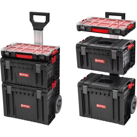 Qbrick Werkzeugkasten-Set Qbrick System 414318 3-in-1-Transportwagen