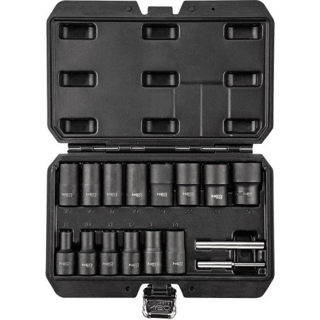 Neo-Steckschlüsselaufsätze 1/2" für beschädigte Muttern, 16 Stück (11-920)