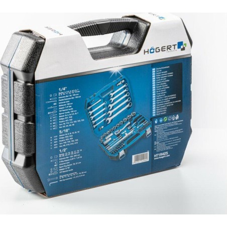 Högert Technik Werkzeugsatz im zweireihigen Koffer (85-teilig) HT1R425