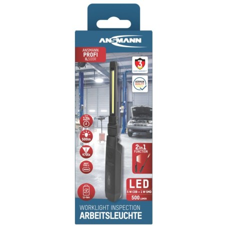 Ansmann IL500R Werkstattlampe, 500 lm, Akku