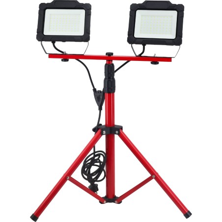 AWTools AWTOOLS SMD-LED-Scheinwerfer mit Stativ, 2×50 W