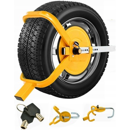Diebstahlsicherung für Autoreifen oder Anhänger – Radblockade