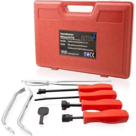 8-teiliges Werkzeugset zum Ein- und Ausbau von Trommelbremsen von Bituxx