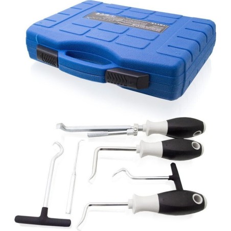 Bituxx Hakenwerkzeugsatz zum Ausbau von Öldichtungen an Schläuchen, 6-teilig, im Koffer