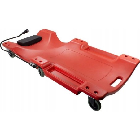 Forsage Kunststoff-Werkstattliege auf 6 Rollen, mit Taschenlampe