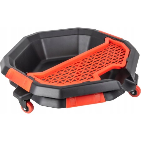 Ölauffangwanne auf Rollen mit Werkzeugfach amio-04264