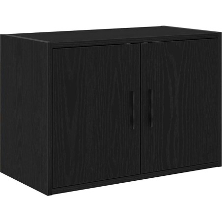 Wandschrank für die Garage, schwarz, Leimholz