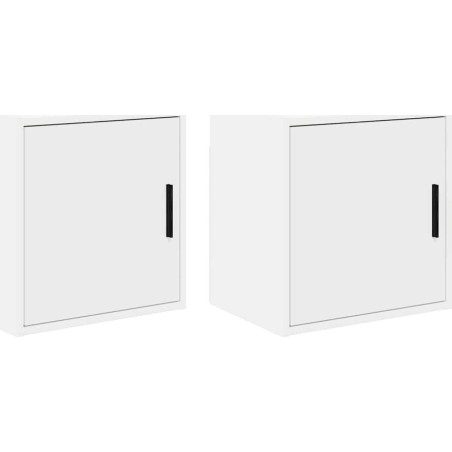 Wandschränke für die Garage, 2 Stück, weißes Leimholz