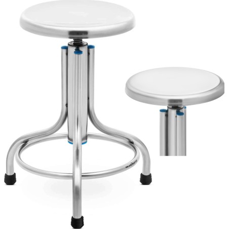 Steinberg Labor- und Werkstathocker aus Edelstahl, 45–60 cm, bis 150 kg Labor- und Werkstathocker