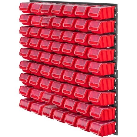 KADAX Werkzeugtafel Werkstattwand 78 x 78 cm, 63 Teile, für Werkstatt und Garage, mit Ablagefächern