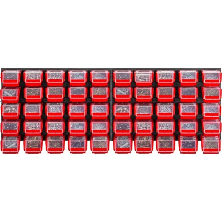 Kadax KADAX Werkzeugtafel 116 x 39, Wandhalterung für 50 Behälter