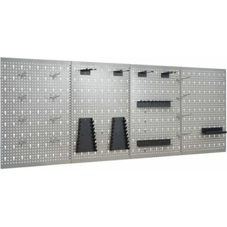vidaXL Wandplatten mit Lochmuster, 4 Stück, 40 x 58 cm, Stahl