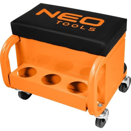 Werkstatthocker auf Rollen mit Schubladen für Werkzeuge